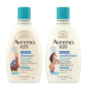 Aveeno 儿童洗发水+护发素，卷发适用