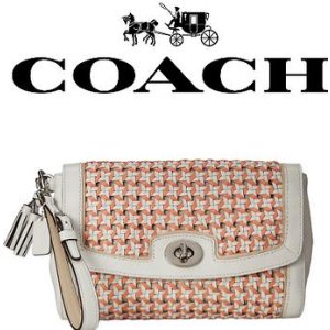 COACH Legacy Caning Large Flap Clutch