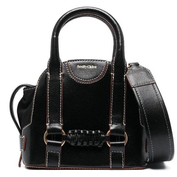 black Saddie leather tote bag | Browns