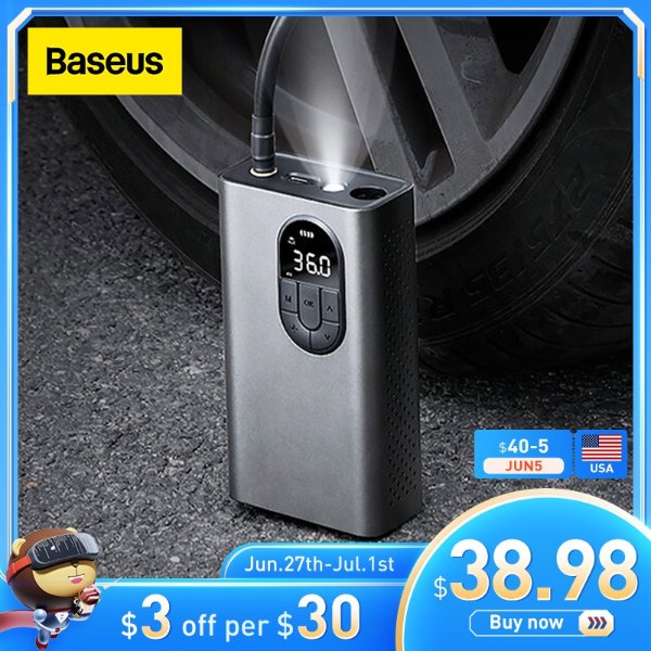 65.99US $ 30% OFF|Baseus Car Air Compressor Electric Tyre Inflator Pump With LED Lamp For Motorcycle Bicycle Tire Portable Inflatable Pump|Inflatable Pump| - AliExpress