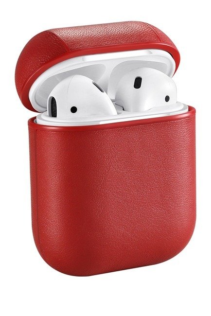Leather Case for Apple Airpods - Red