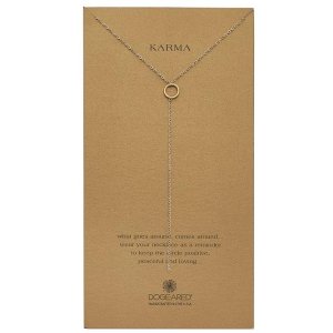Dogeared Karma Small Ring Y-Shaped Necklace, 28"