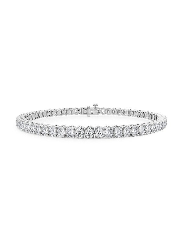 Saks Fifth Avenue Collection 14K White Gold & 7 TCW Diamonds Tennis Bracelet