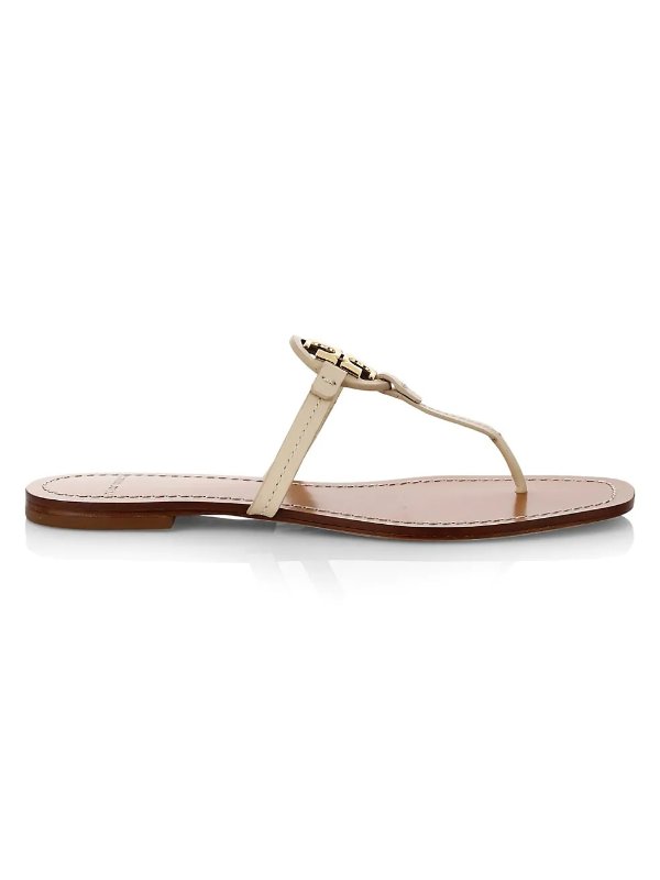 Mini Miller Leather Thong Sandals
