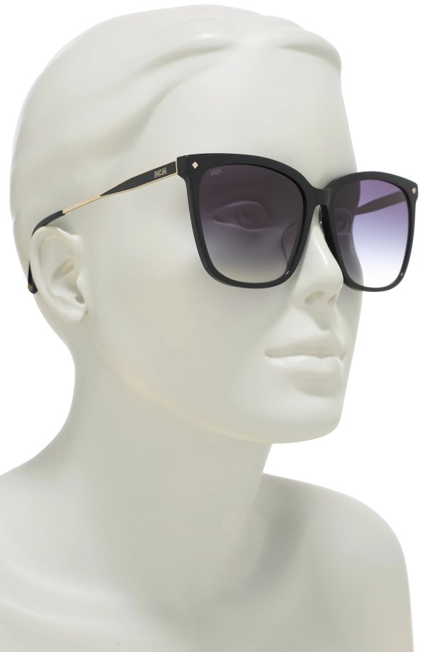 58mm Gradient Rectangle Sunglasses
