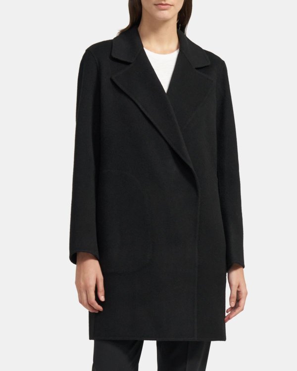 Boy Coat in Double-Face Wool-Cashmere