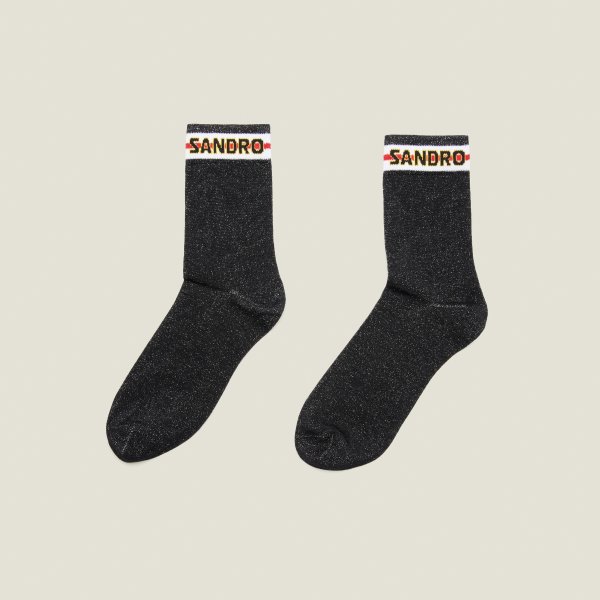 Lurex Socks With Sandro Logo