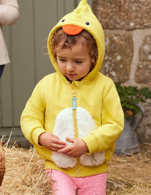 Teddy-lined Hoodie - Sweetcorn Yellow Chick | Boden US