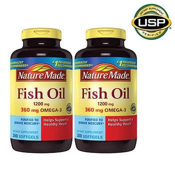 Nature Made Fish Oil 1200 mg., 400 Softgels