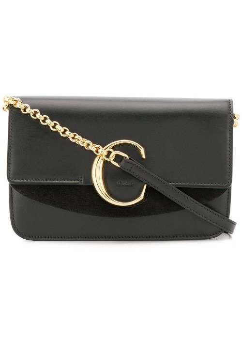 C Leather Clutch