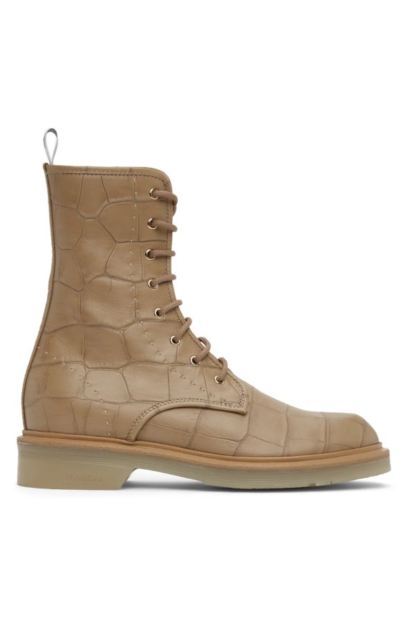 Tan Bly Combat Boots