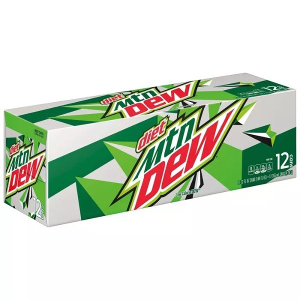 Diet Mountain Dew 柑橘碳酸饮料 12oz 12罐