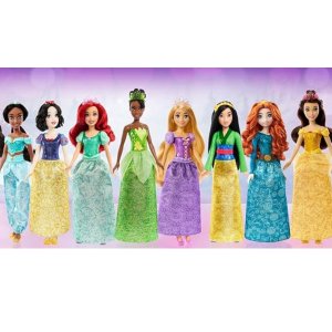 Mattel Disney Princess Dolls with Sparkling Clothing and Accessories,