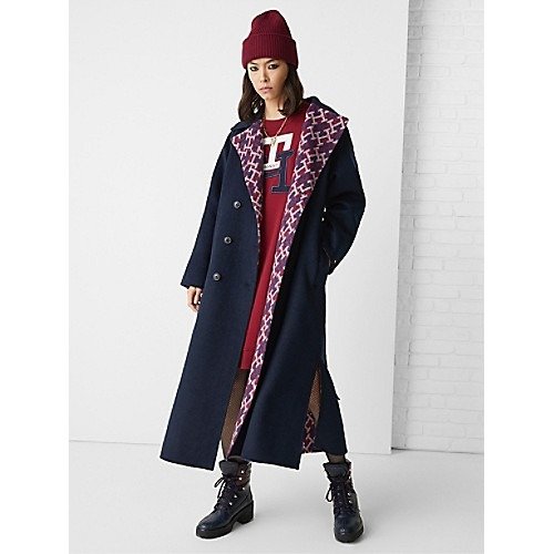 Double-Faced Jacquard Oversized Maxi Coat | Tommy Hilfiger