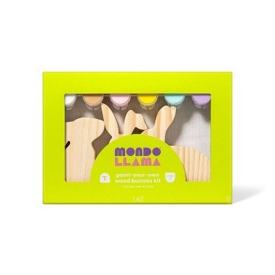 3pk Paint-Your-Own Easter Bunnies Wood Kit - Mondo Llama™