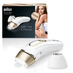 Braun IPL Hair Removal for Women and Men, Silk Expert Pro 5 PL5137 with Venus Swirl Razor, Long-lasting Reduction in Hair Regrowth for Body & Face, Corded