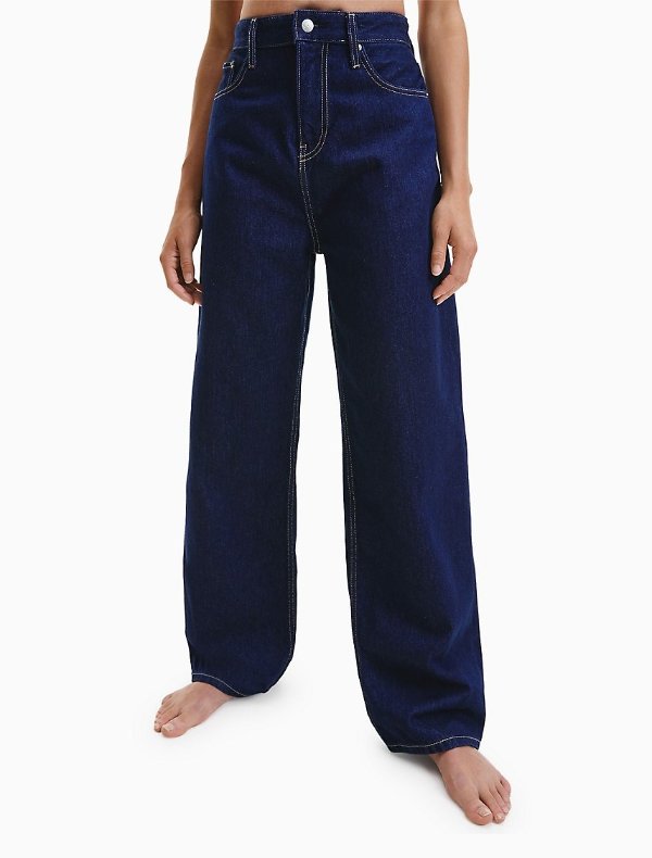 High Rise Relaxed Dark Blue Jeans High Rise Relaxed Dark Blue Jeans