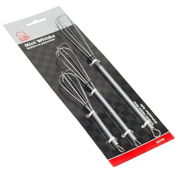 Chef Craft Classic Mini Sturdy Whisk, 5.5, 7, and 9 inch