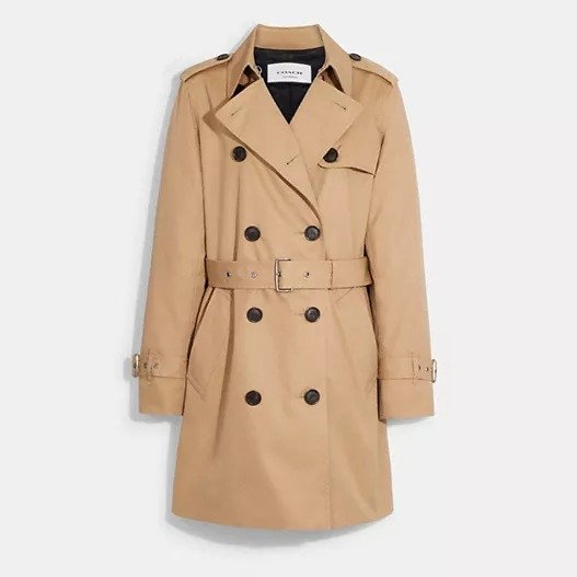 Solid Mid Trench Coat
