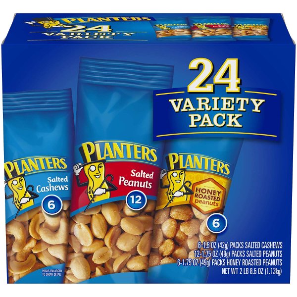 Planters Variety Pack, 24 Count, Multi-Pack Box
