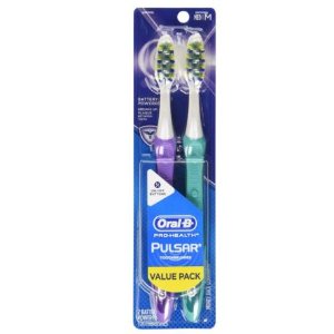 Oral-B Pulsar Medium Bristle Toothbrush , 2 Count, (Colors May Vary)