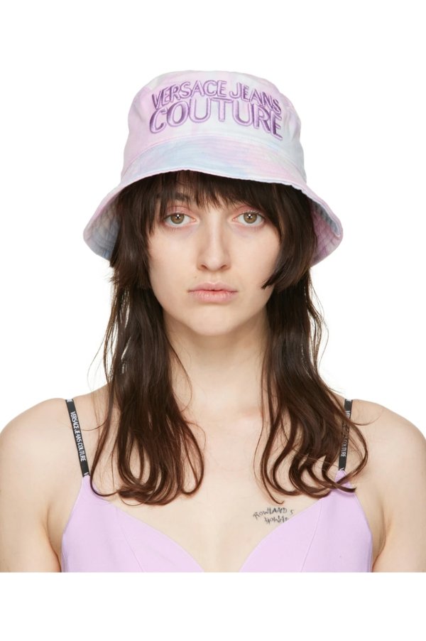 Pink & Blue Tie-Dye VJC Bucket Hat