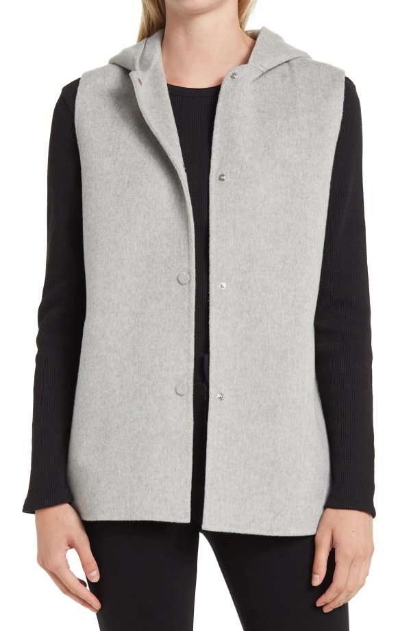 Clairene Hooded Cashmere & Wool Vest