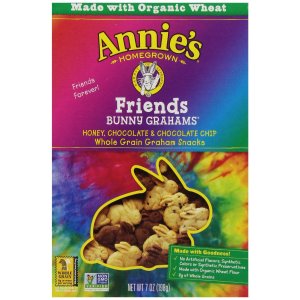 Annie's Homegrown Bunny Graham Friends (Honey, Chocolate & Chocolate Chip), 7-Ounce Boxes (Pack of 6)