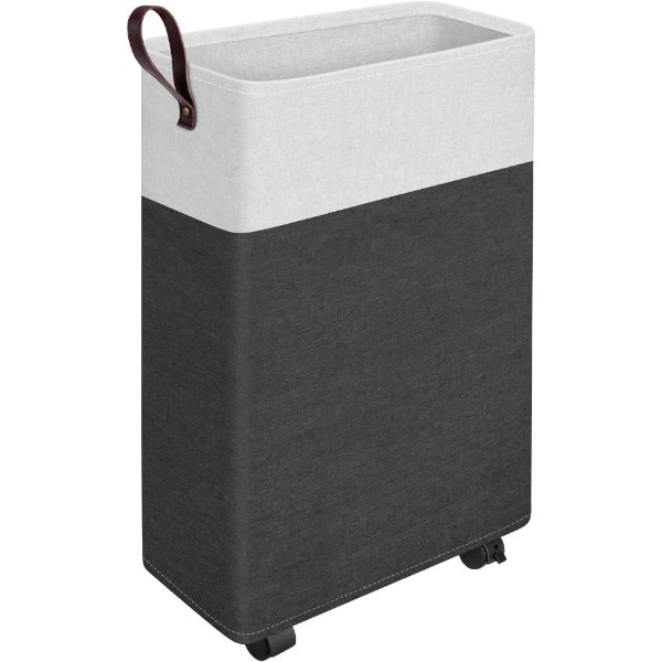 EpicTotes 24.4-Inches Rolling Slim Laundry Basket on Wheels