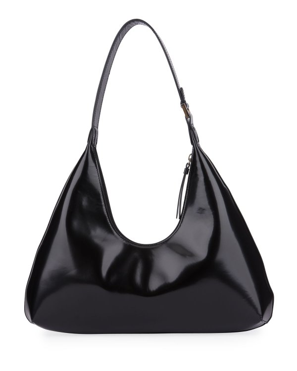 Amber Semi-Patent Leather Bag