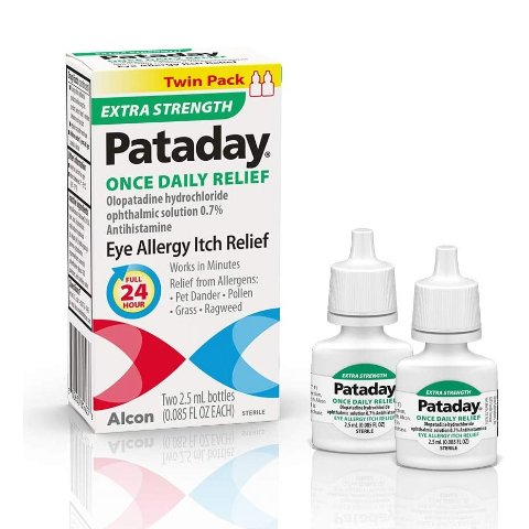 额外8折 平均$12.36/瓶Pataday 舒缓过敏止痒眼药水 2.5ml 2瓶