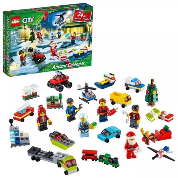 City Advent Calendar with City Play Mat, Best Festive Toys for Kids 60268