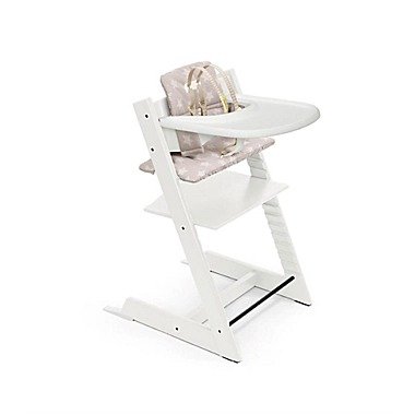 ® Tripp Trapp® High Chair Complete in Natural with Icon Grey Cushion | buybuy BABY