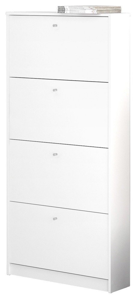 Bright 4-Drawer Shoe Cabinet - Contemporary - Shoe Storage - by Tvilum