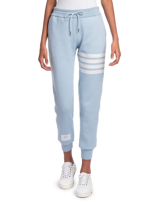 Double Face Cashmere Engineered 4 Bar Stripe Sweatpants