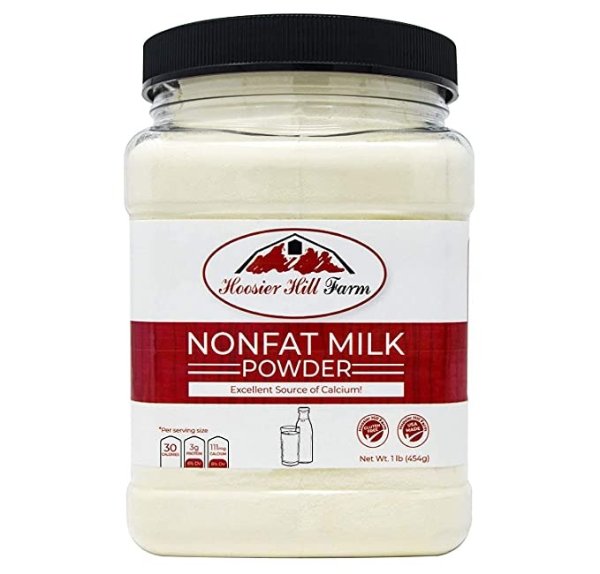 Hoosier Hill Farm Instant Nonfat Dairy Milk Powder, 1lb (16oz)