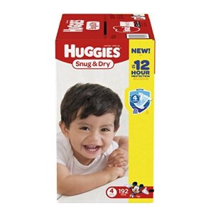 Huggies Snug & Dry Diapers, Size 4, 192 Count (One Month Supply)