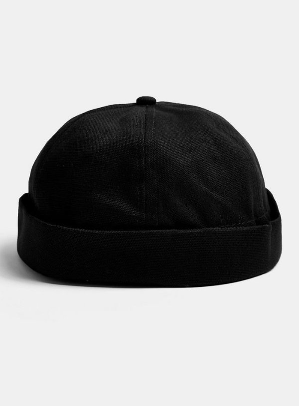 Black Twill Docker Hat