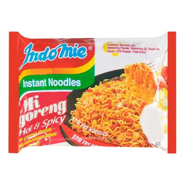 Indomie Mi Goreng Fried Noodles Pedas Hot Spicy Flavor 80g