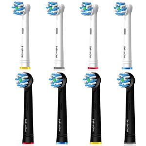 Betterchoi 8pcs Cross Clean Brush Heads Compatible with Oral B Braun Electric Toothbrush