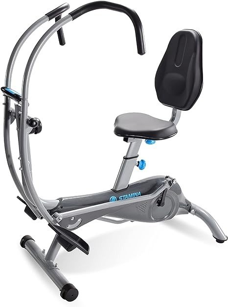 EasyStep Recumbent Stepper with Arm Workout - Recumbent Cross Trainer with Smart Workout App for Home Workout - Up to 250 lbs Weight Capacity