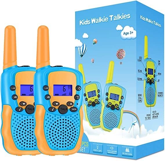 Toys for 3-12 Year Old Boys Girls, Walkie Talkies for Kids 22 Channels 2 Way Radio Toy with Backlit LCD Flashlight, 3 Miles Range for Outside, Camping, Hiking