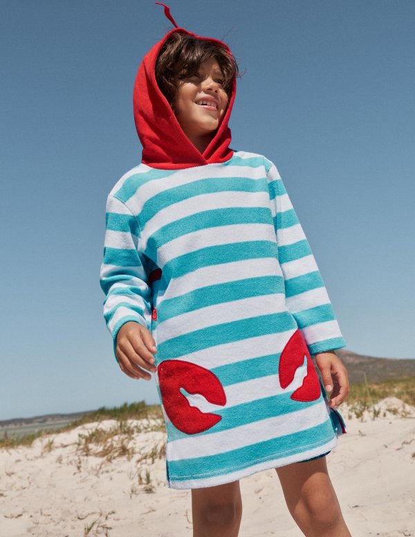儿童龙虾毛巾罩衣