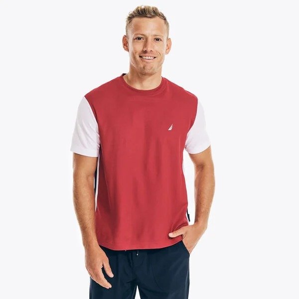 NAVTECH SUSTAINABLY CRAFTED COLORBLOCK T-SHIRT