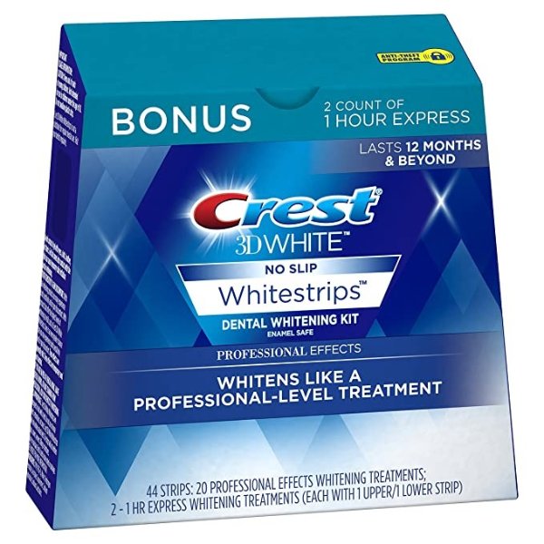 3D White Professional Effects Whitestrips 20 Treatments +3D White 1 Hour Express Whitestrips 2 Treatments - Teeth Whitening Kit