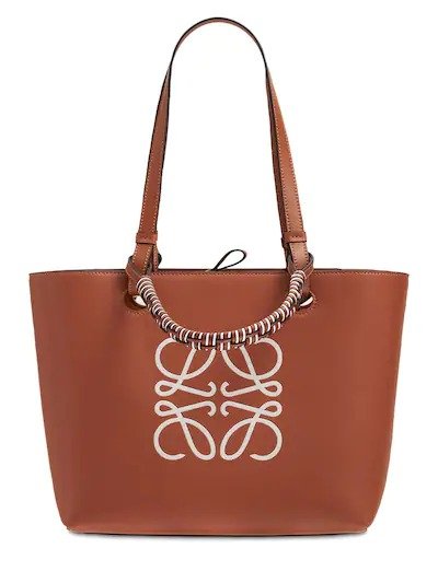 ANAGRAM LEATHER SMALL TOTE BAG