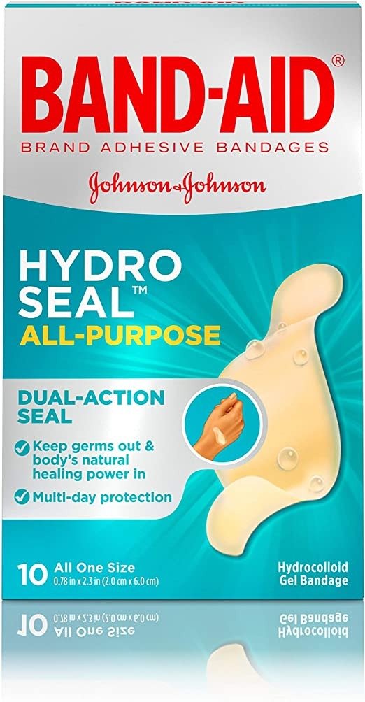 Brand Hydro Seal Waterproof All Purpose Adhesive Bandages for Wound Care or Blisters, 10 ct