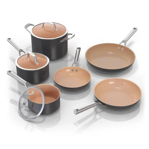 Extended Life Premium Ceramic 9-Piece Cookware Set