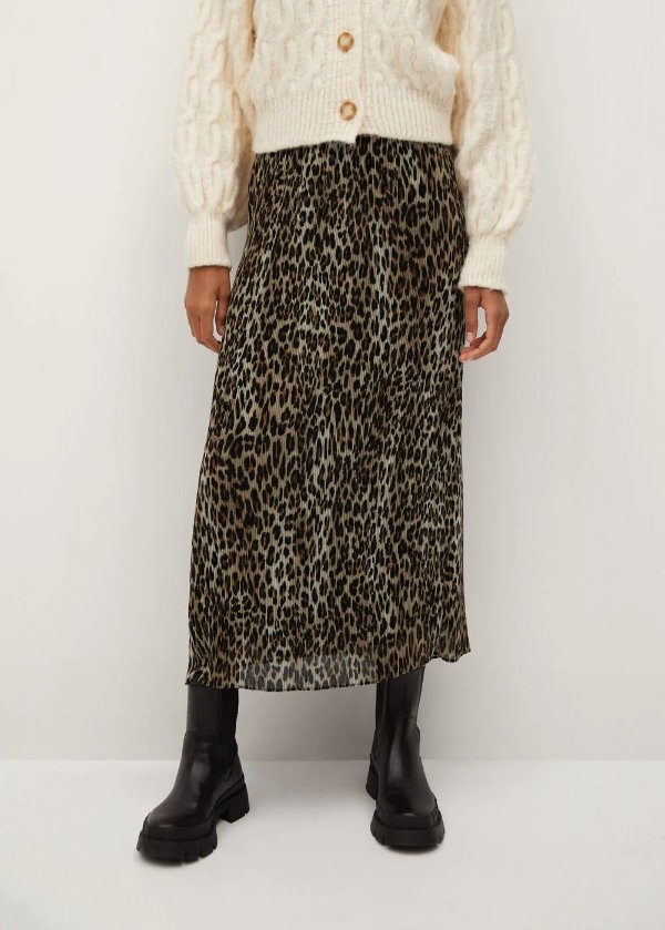 Printed pleated skirt - Women | OUTLET USA