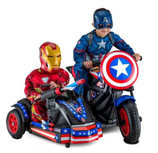 12-Volt Captain America Motorcycle Ride-On